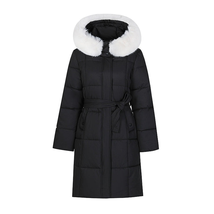 Big Fur Collar Women's Mid-length Winter Loose Korean Style Padded Down Jacket