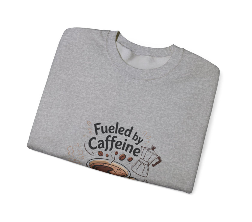 Coffee Lover's Crewneck Sweatshirt - Fueled by Caffeine