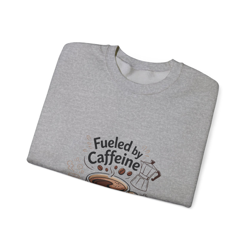 Coffee Lover's Crewneck Sweatshirt - Fueled by Caffeine