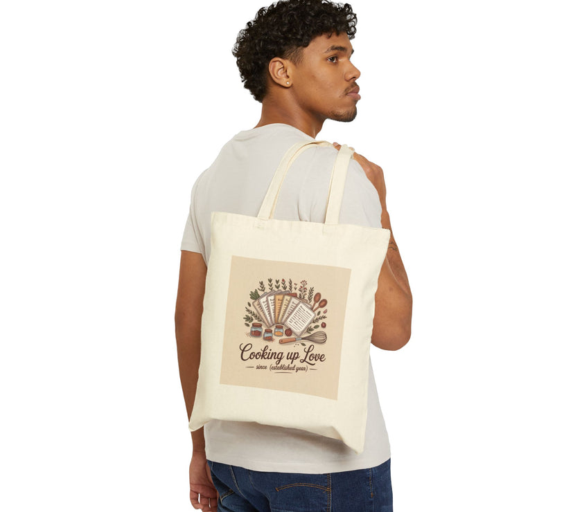 Cooking Up Love Cotton Canvas Tote Bag