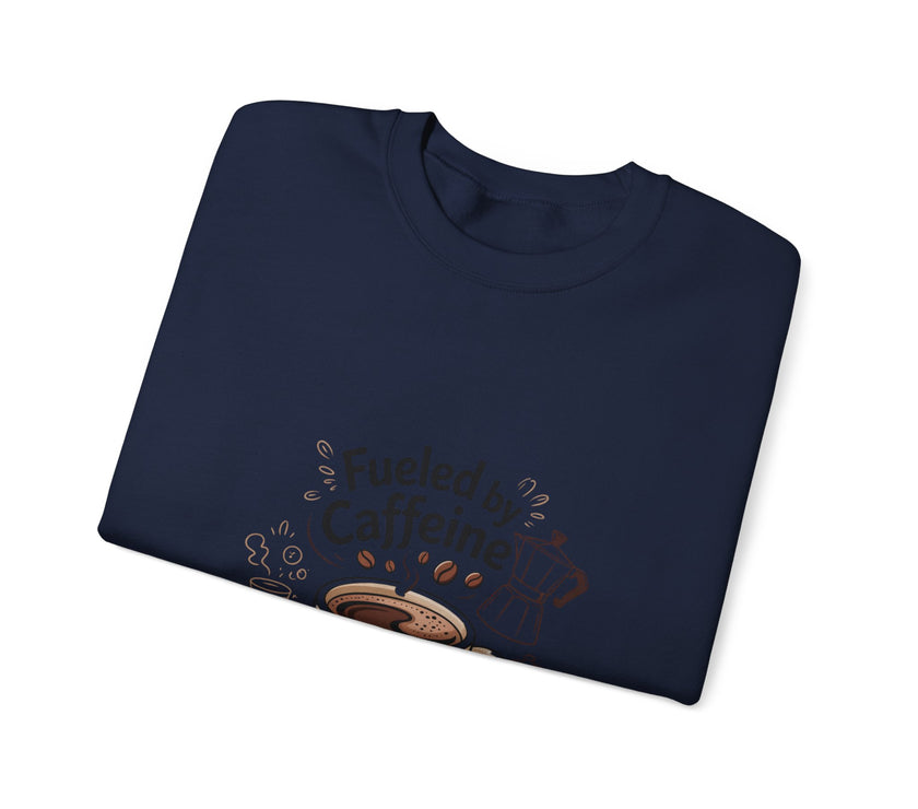 Coffee Lover's Crewneck Sweatshirt - Fueled by Caffeine