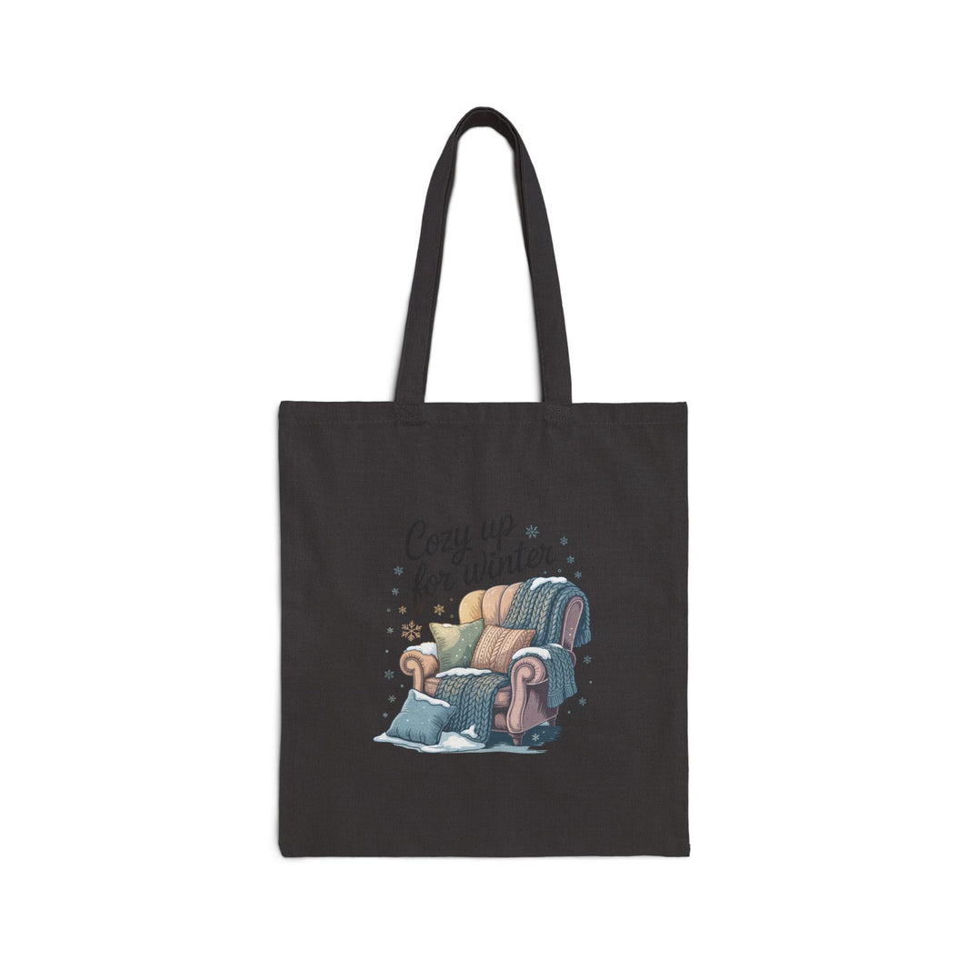Cozy Up for Winter Tote Bag - Cotton Canvas Shopper