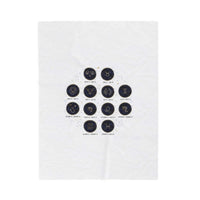 Zodiac Constellation Circle Plush Blanket | Astrological Galaxy Symbols, Metallic Accents