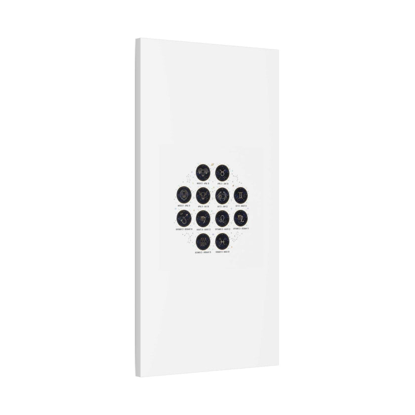 Zodiac Constellation Chart Canvas | Astrology Art Print, Metallic Galaxy