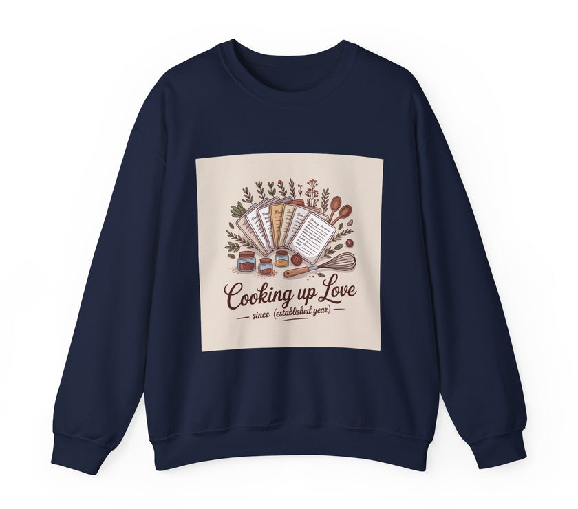 Cooking Up Love Sweatshirt | Cozy Unisex Crewneck for Food Lovers