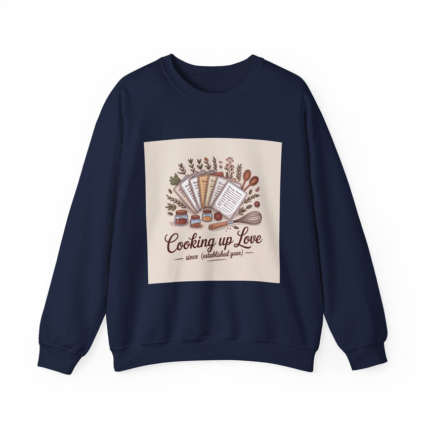 Cooking Up Love Sweatshirt | Cozy Unisex Crewneck for Food Lovers
