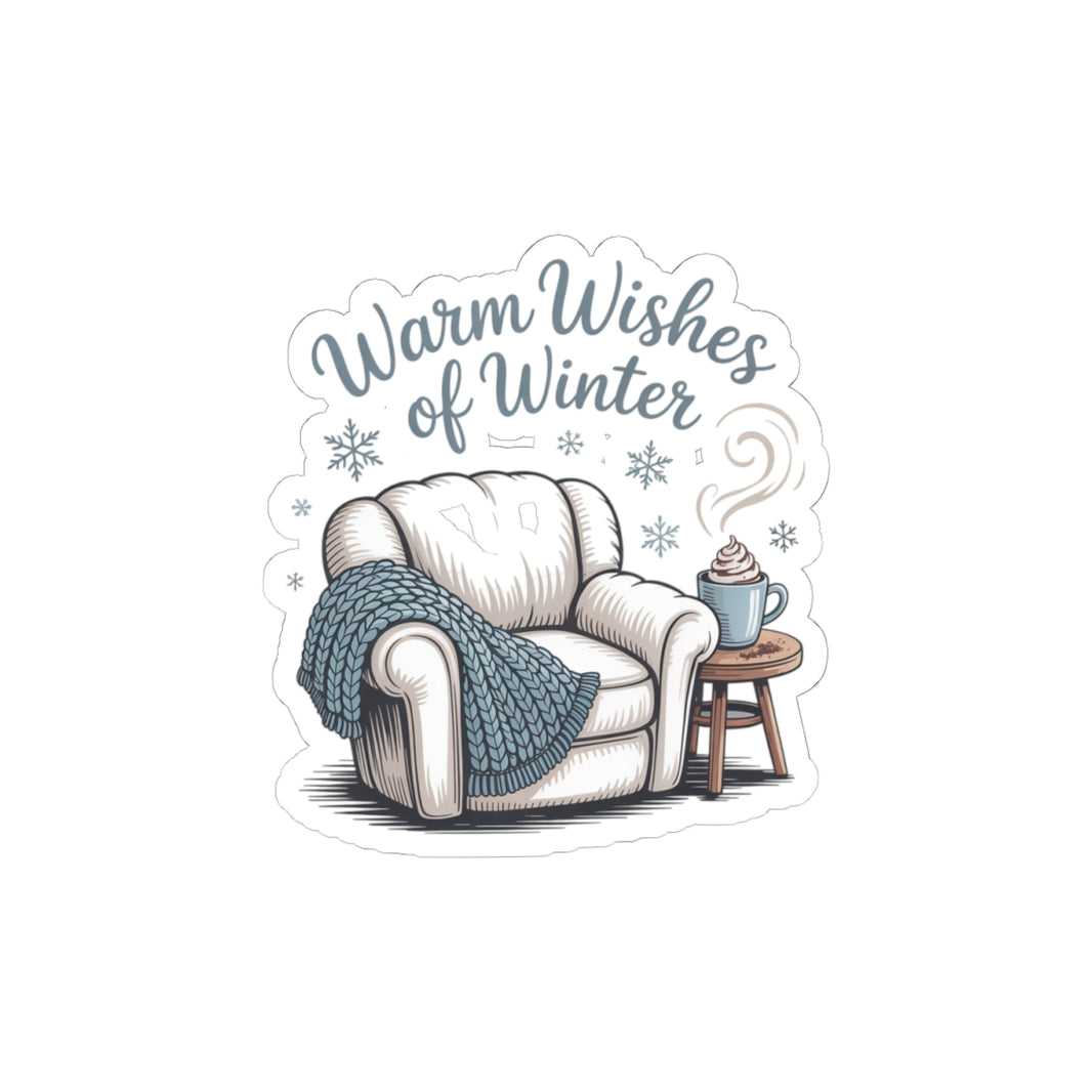 Winter Warmth Kiss-Cut Stickers - Cozy Home Decor for Holiday Spirit