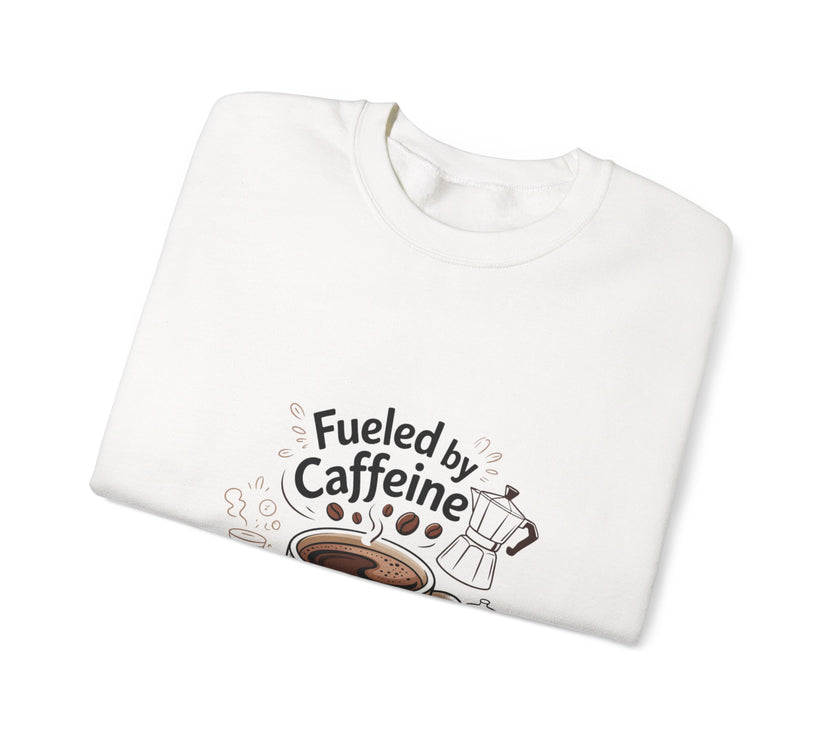 Coffee Lover's Crewneck Sweatshirt - Fueled by Caffeine