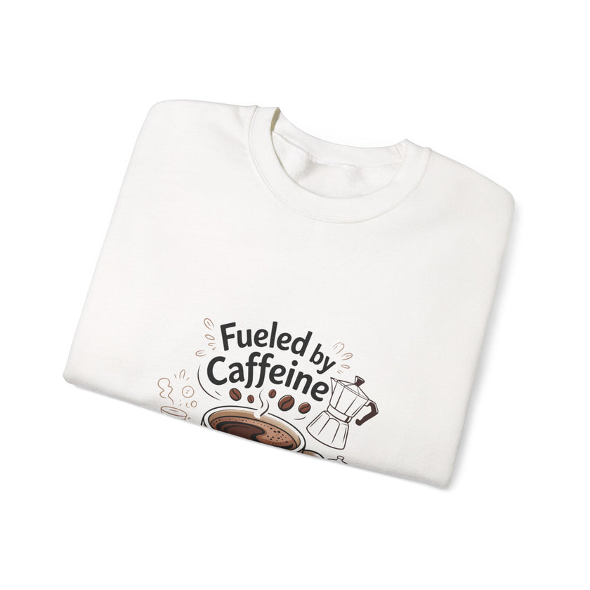 Coffee Lover's Crewneck Sweatshirt - Fueled by Caffeine