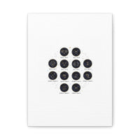 Zodiac Constellation Chart Canvas | Astrology Art Print, Metallic Galaxy