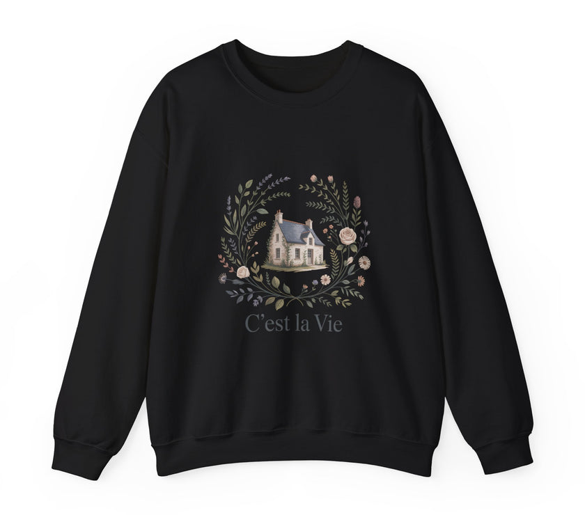 C'est La Vie Crewneck Sweatshirt - Cozy Unisex Fashion for Everyday Wear