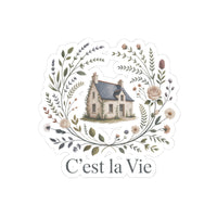 C'est la Vie Floral Kiss-Cut Stickers | Aesthetic Home Decor
