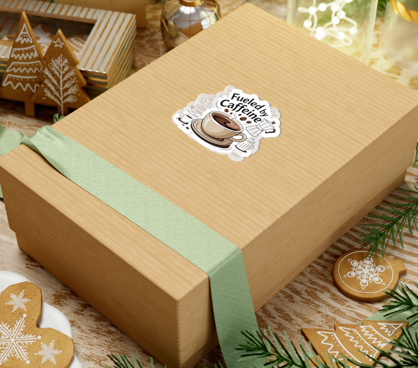 Coffee Lover Kiss-Cut Stickers - Fueled by Caffeine Design