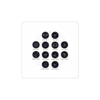 Zodiac Constellation Circle Kiss-Cut Stickers | Astrological, Metallic Accent