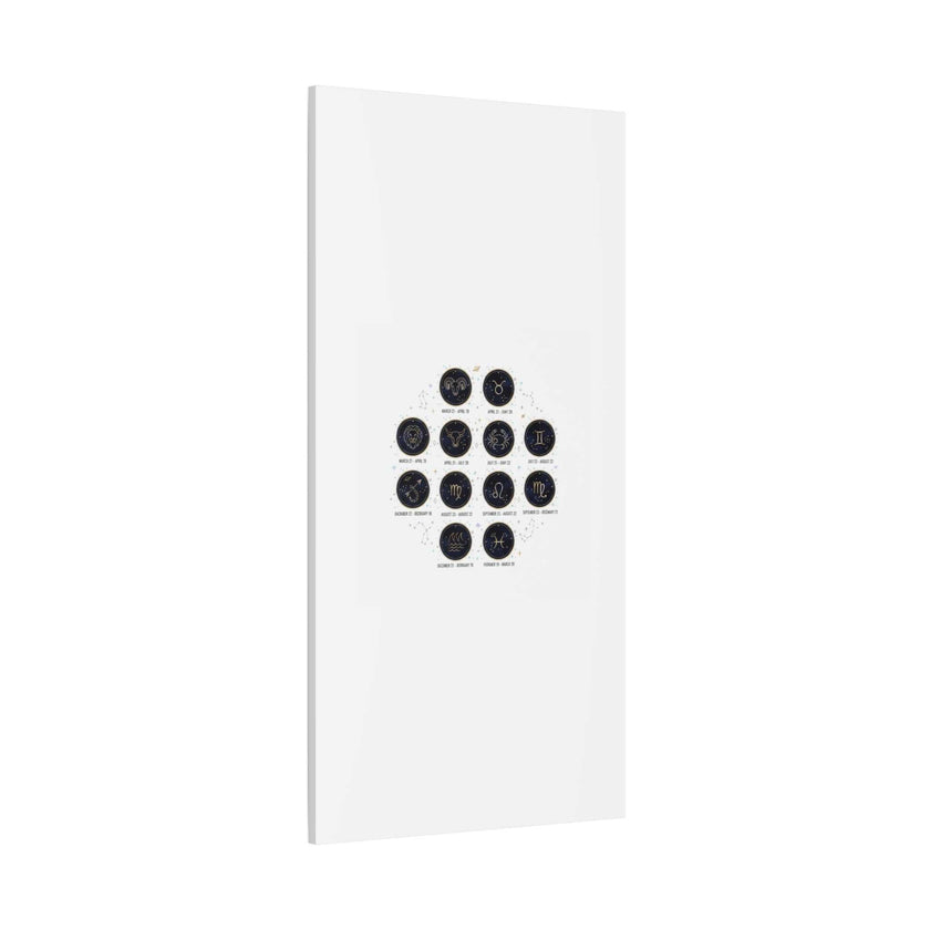 Zodiac Constellation Chart Canvas | Astrology Art Print, Metallic Galaxy