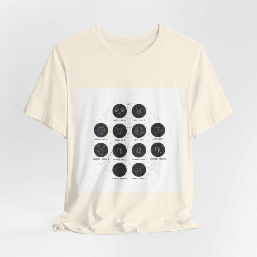 Zodiac Constellation Chart T-Shirt | Astrology Glyphs, Cosmic Map