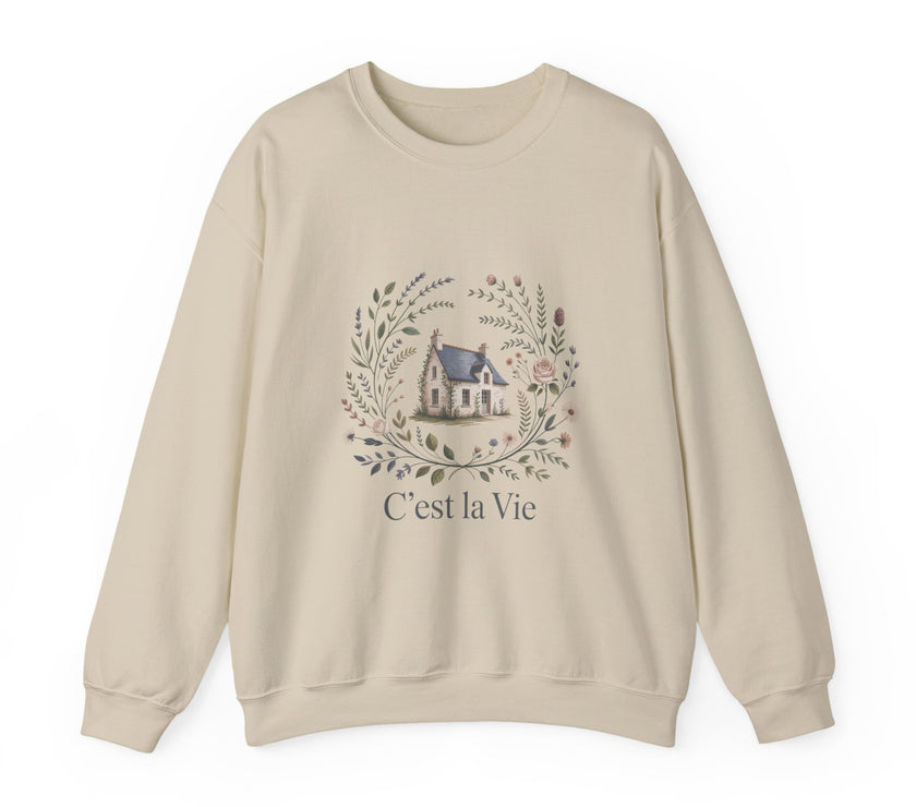 C'est La Vie Crewneck Sweatshirt - Cozy Unisex Fashion for Everyday Wear