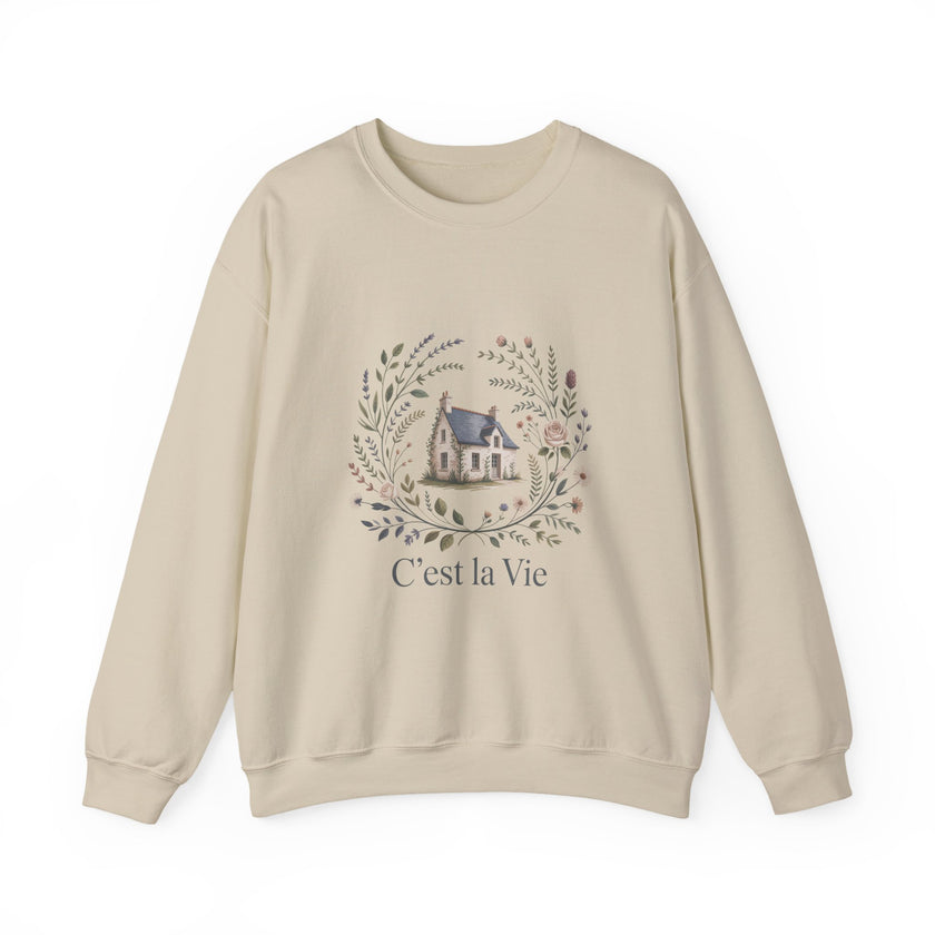 C'est La Vie Crewneck Sweatshirt - Cozy Unisex Fashion for Everyday Wear