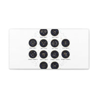 Zodiac Constellation Chart Canvas | Astrology Art Print, Metallic Galaxy