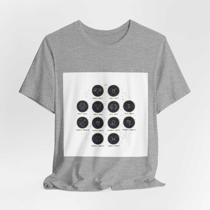 Zodiac Constellation Chart T-Shirt | Astrology Glyphs, Cosmic Map