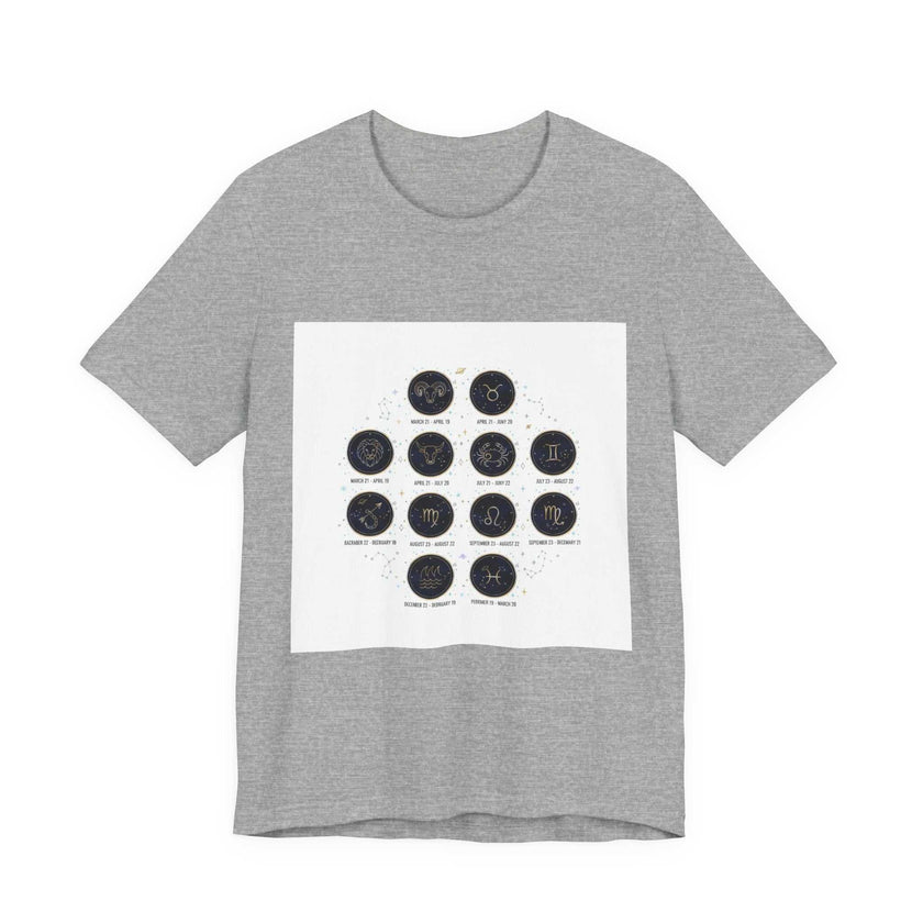 Zodiac Constellation Chart T-Shirt | Astrology Glyphs, Cosmic Map