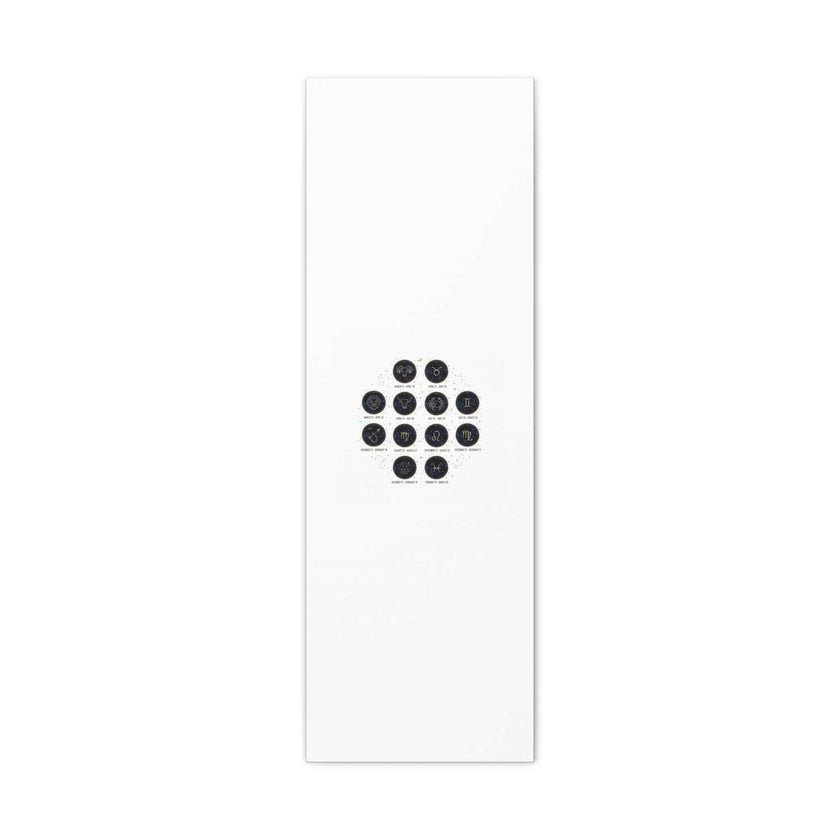 Zodiac Constellation Chart Canvas | Astrology Art Print, Metallic Galaxy