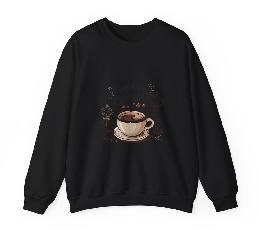 Coffee Lover's Crewneck Sweatshirt - Fueled by Caffeine