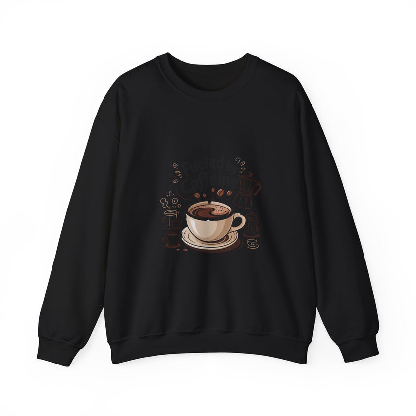 Coffee Lover's Crewneck Sweatshirt - Fueled by Caffeine