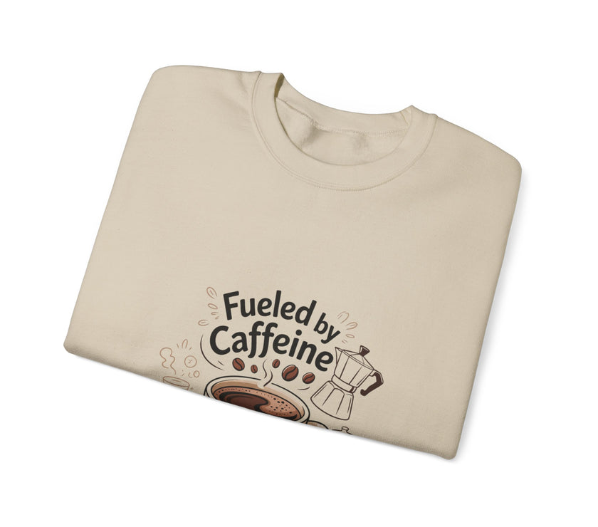 Coffee Lover's Crewneck Sweatshirt - Fueled by Caffeine