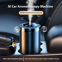 Car aromatic diffuser and humidifier for car decoration and perfume with rechargeable and plug-in versions