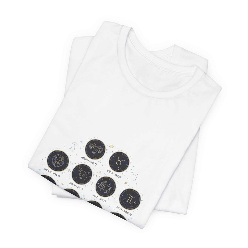 Zodiac Constellation Chart T-Shirt | Astrology Glyphs, Cosmic Map