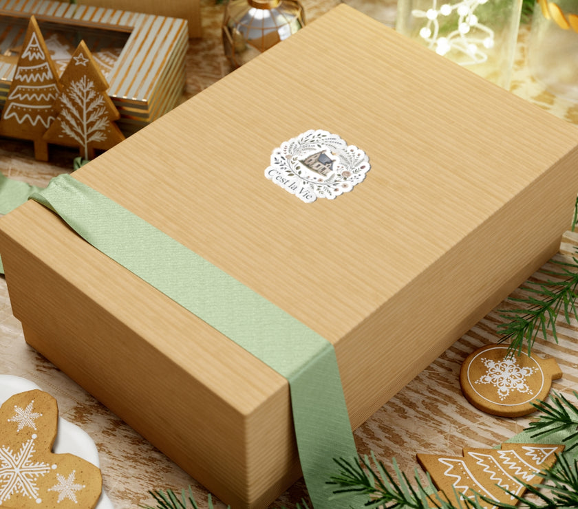 C'est la Vie Floral Kiss-Cut Stickers | Aesthetic Home Decor