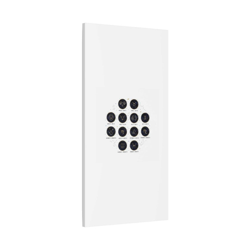 Zodiac Constellation Chart Canvas | Astrology Art Print, Metallic Galaxy