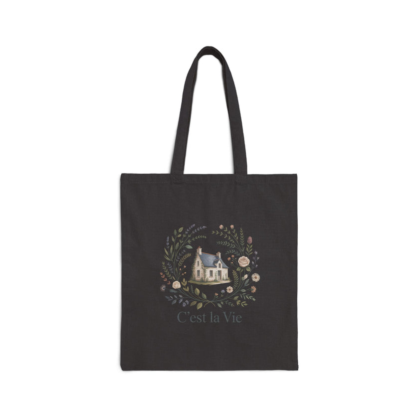 C'est la Vie Cotton Canvas Tote Bag
