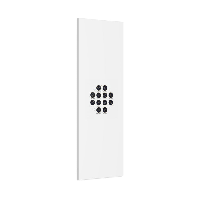 Zodiac Constellation Chart Canvas | Astrology Art Print, Metallic Galaxy