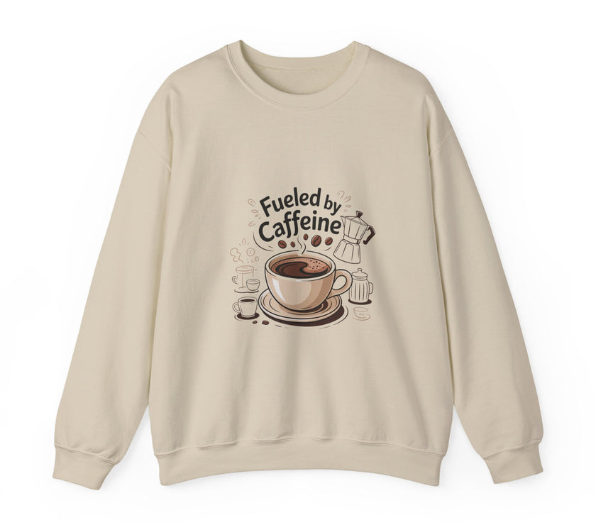 Coffee Lover's Crewneck Sweatshirt - Fueled by Caffeine