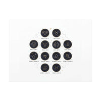 Zodiac Constellation Chart Canvas | Astrology Art Print, Metallic Galaxy
