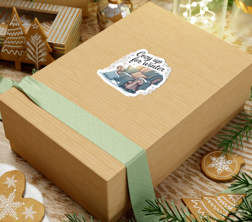 Cozy Winter Kiss-Cut Stickers - Perfect for Seasonal Decor and Gifting