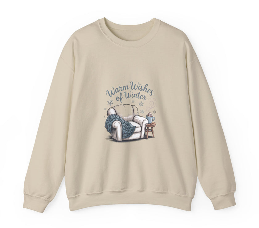 Cozy Winter Sweatshirt with 'Warm Wishes of Winter' Design