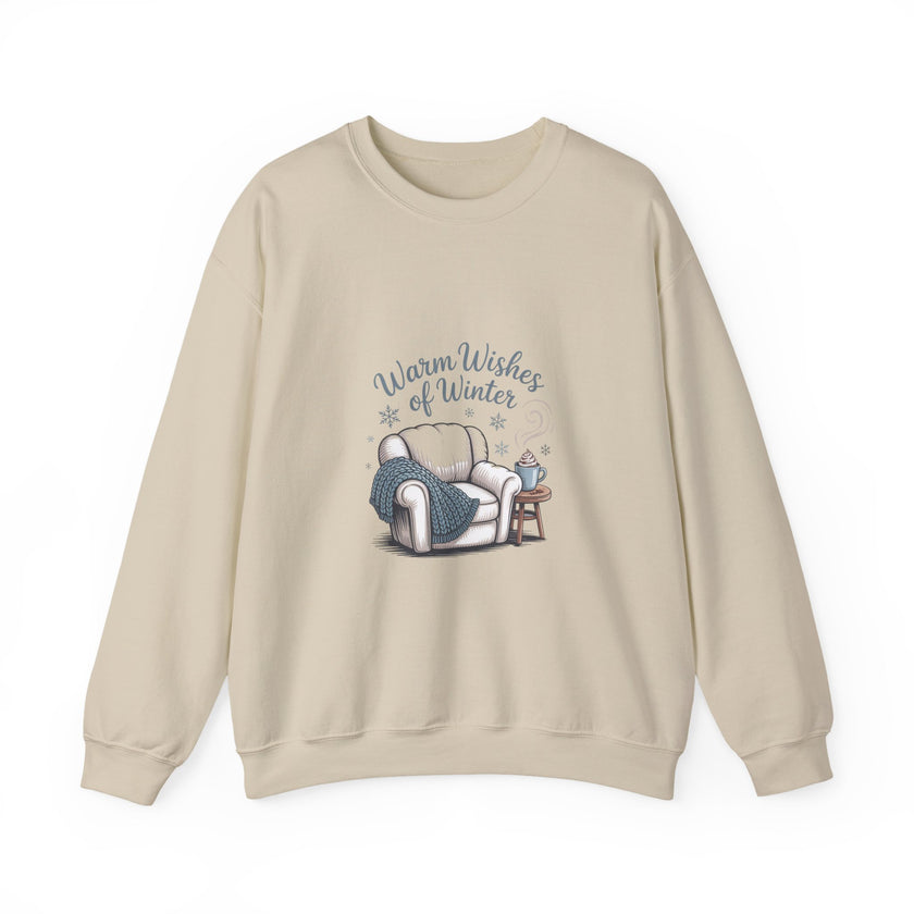 Cozy Winter Sweatshirt with 'Warm Wishes of Winter' Design