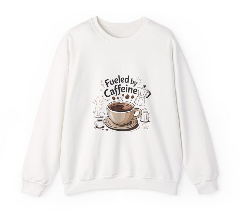 Coffee Lover's Crewneck Sweatshirt - Fueled by Caffeine