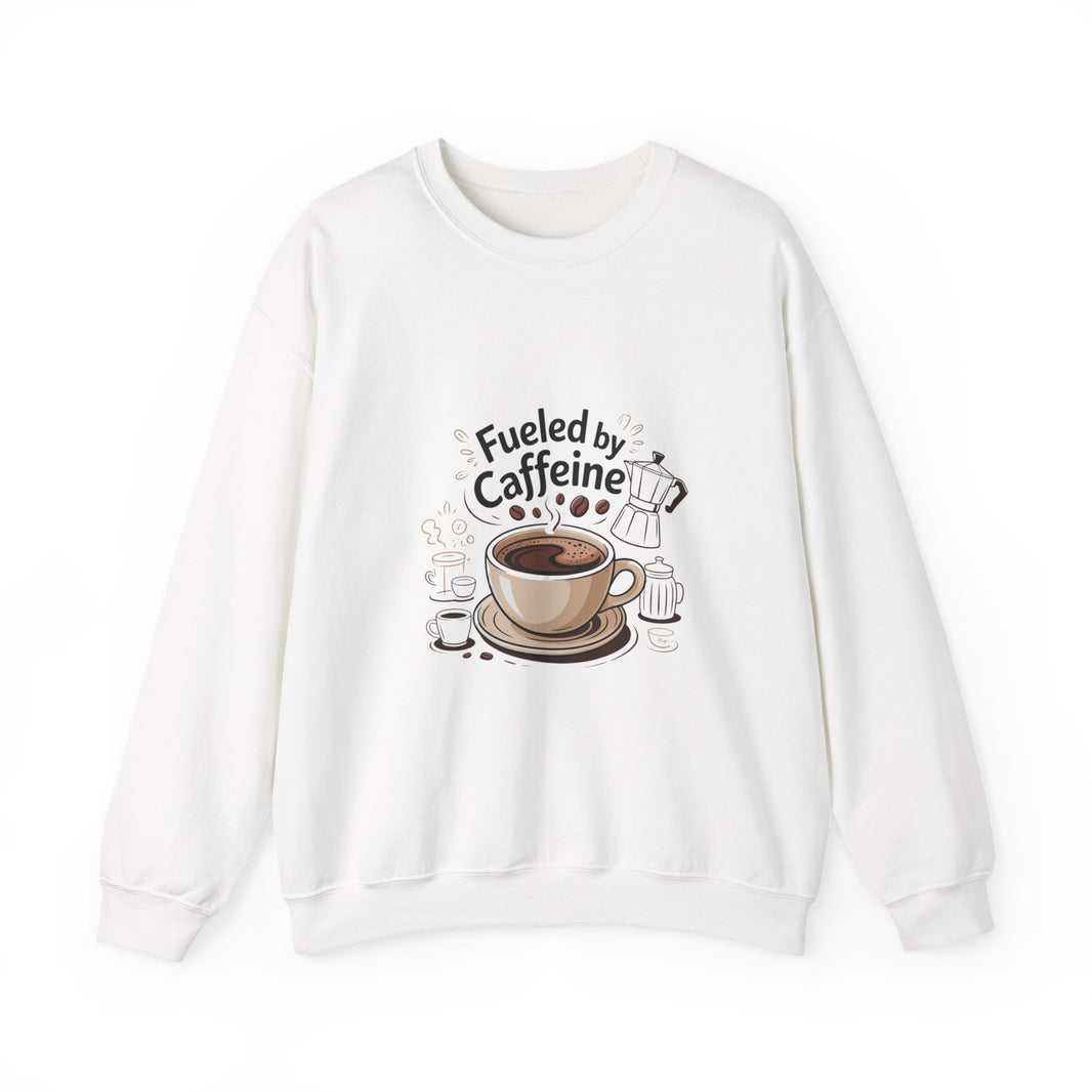 Coffee Lover's Crewneck Sweatshirt - Fueled by Caffeine