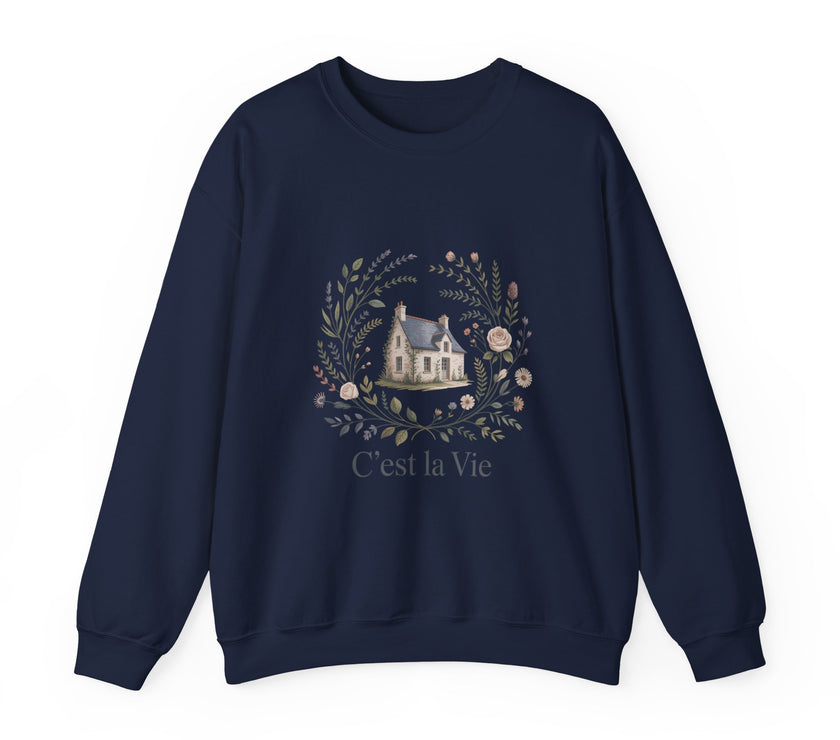 C'est La Vie Crewneck Sweatshirt - Cozy Unisex Fashion for Everyday Wear