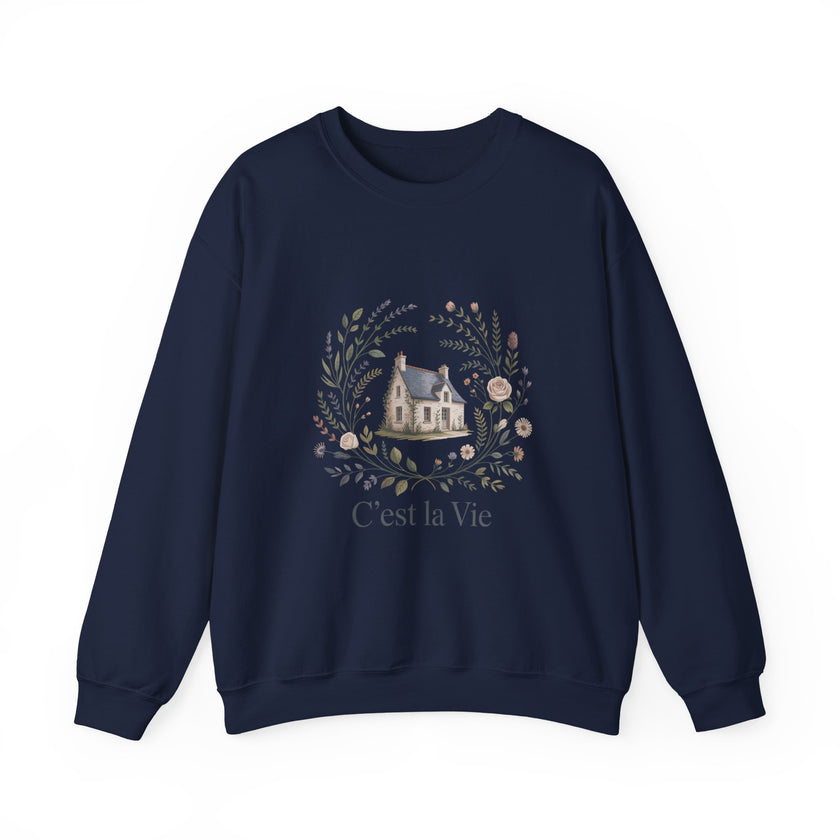 C'est La Vie Crewneck Sweatshirt - Cozy Unisex Fashion for Everyday Wear