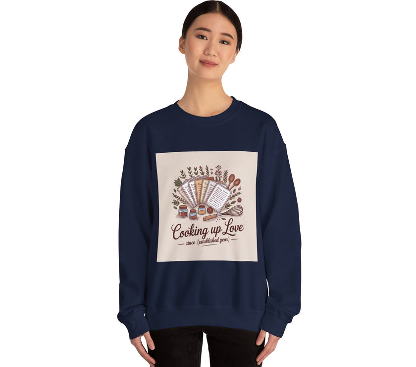 Cooking Up Love Sweatshirt | Cozy Unisex Crewneck for Food Lovers