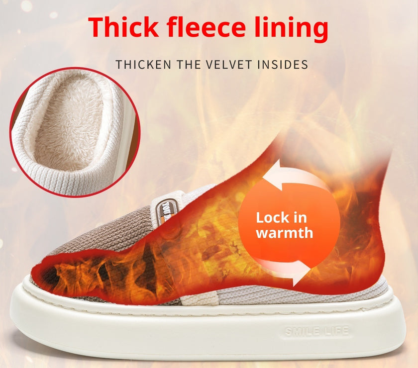 Cotton Slippers Women's Warm Color Matching Slippers