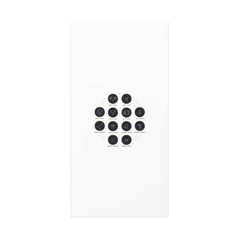 Zodiac Constellation Chart Canvas | Astrology Art Print, Metallic Galaxy