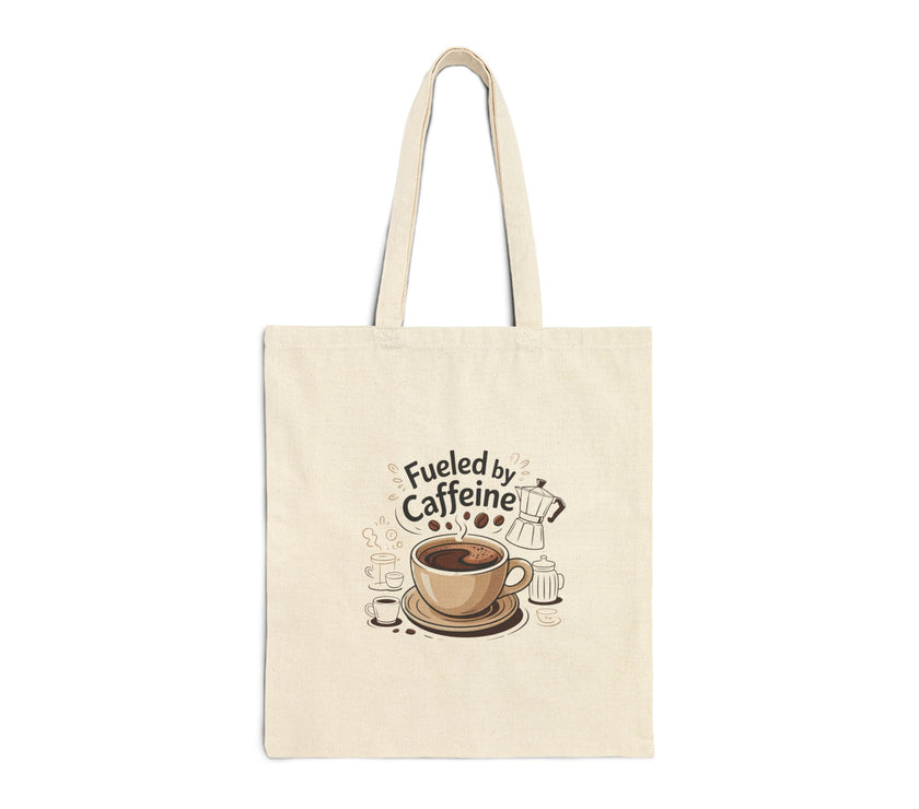 Fueled by Caffeine Cotton Canvas Tote Bag