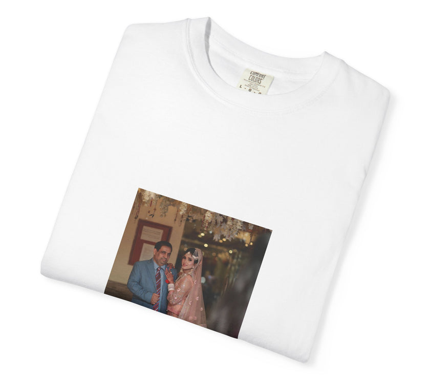 Nostalgic Unisex Garment-Dyed T-Shirt with Vintage Photo Design