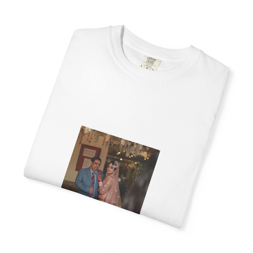 Nostalgic Unisex Garment-Dyed T-Shirt with Vintage Photo Design